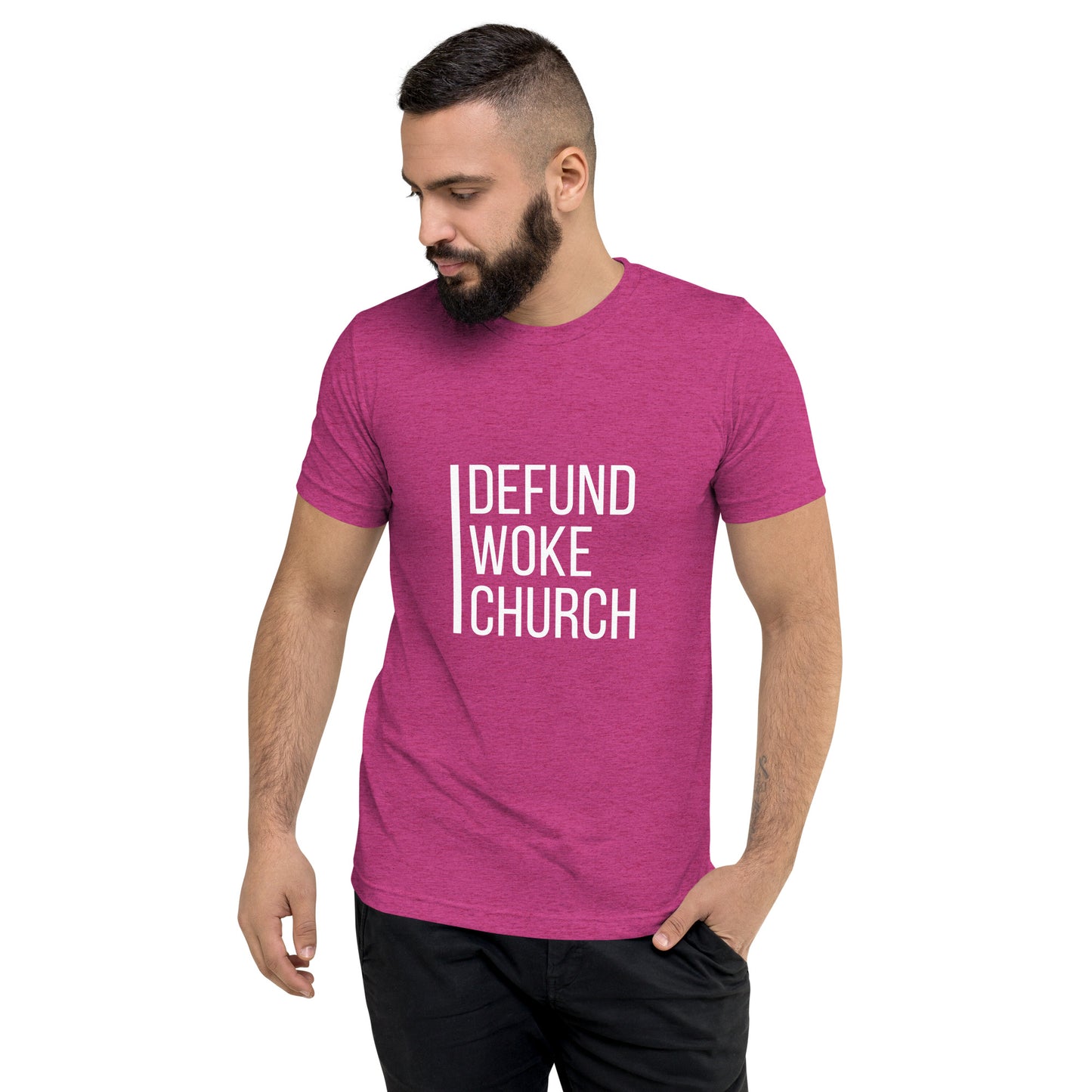 "Defund Woke Church" Short Sleeve T-shirt