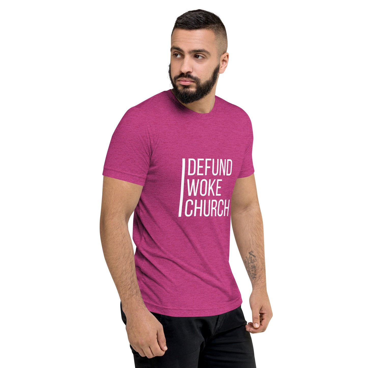 "Defund Woke Church" Short Sleeve T-shirt