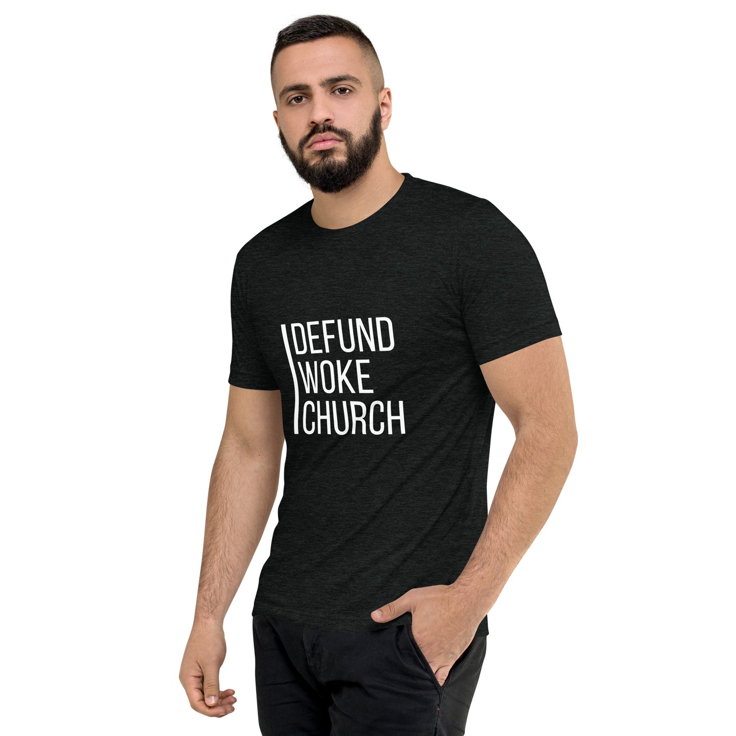 "Defund Woke Church" Short Sleeve T-shirt
