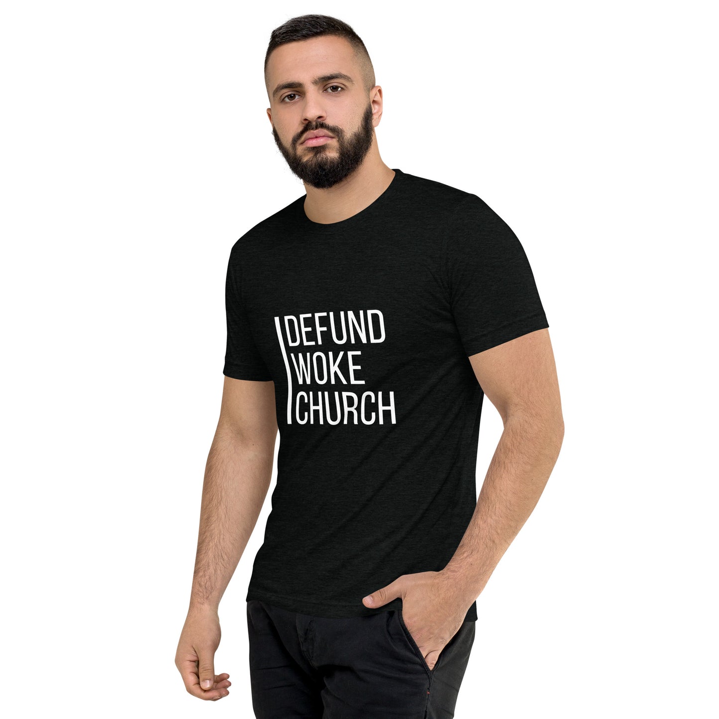 "Defund Woke Church" Short Sleeve T-shirt
